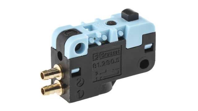 Crouzet Plunger Pneumatic Manual Control Valve Pneumatic Relay Series 2.5 mm, III B | 81290501