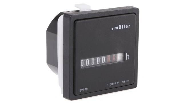 Muller BW40 Hour Meter, 7 Digit, 115 V ac | BW 40.28 115V