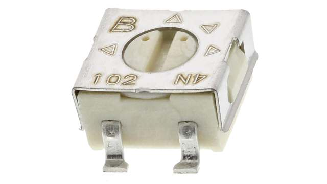 1 kΩ, Surface Mount Trimmer Potentiometer, Gull Wing 0.25 W Top Adjust Bourns, 3314 | 3314G-1-102E