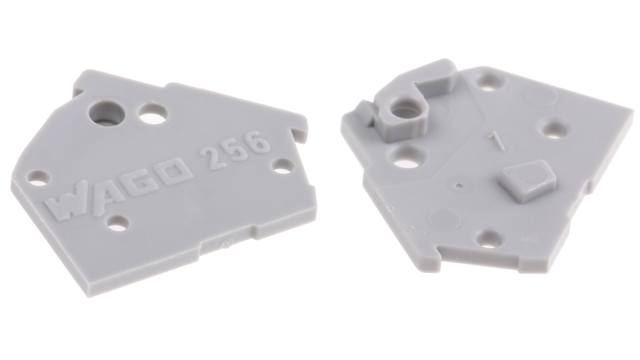 WAGO, 256 Polyamide 66 End Plate for use with PCB Terminal Blocks & Pluggable Connectors | 256-100