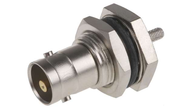 Telegartner BNC Series Panel Mount Female BNC, 75 Ω, Straight Body Crimp | J01003B5032