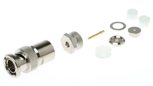 Telegartner BNC Series Cable Male BNC, 75 Ω, Straight Body Clamp | J01002A1323