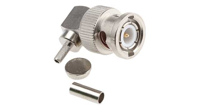 Telegartner BNC Series Cable Male BNC, 50 Ω, Right Angle Body Crimp | J01000A0010
