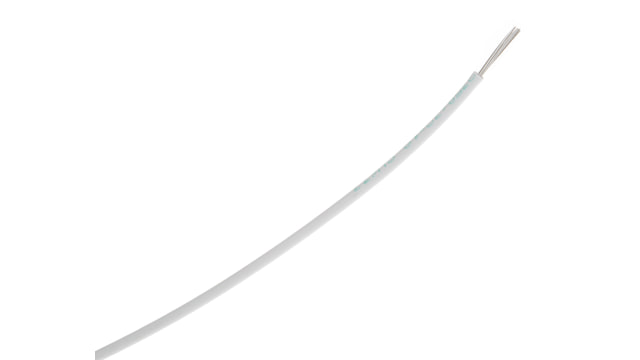 TE Connectivity M22759 Series White 0.82 mm² Hook Up Wire, 18 AWG, 19 / 30 AWG, 100m, ETFE Insulation, M22759/32-18-9 | M22759/32-18-9