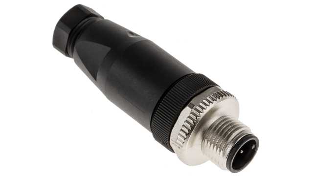 binder Circular Connector, 4 Contacts, Cable, M12 Connector, Plug, Male, IP67, 713 Series | 99 0429 14 04