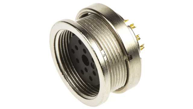 binder Circular Connector, 12 Contacts, Panel Mount, M16 Connector, Socket, Female, IP40, 680 Series | 09-0332-00-12