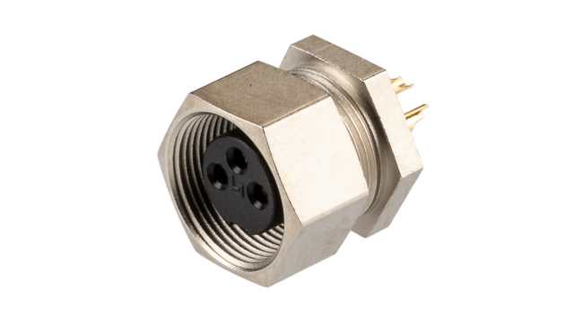 binder Circular Connector, 3 Contacts, Panel Mount, M9 Connector, Socket, Female, IP40, 711 Series | 09-0078-00-03