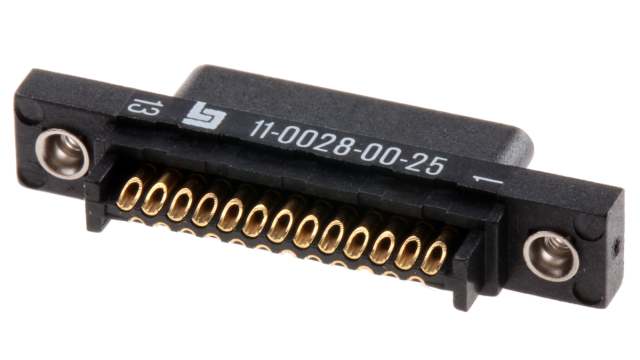 binder 910 25 Way Straight 1.27 mm Pitch Through Hole D-Sub Connector Female | 11-0028-00-25