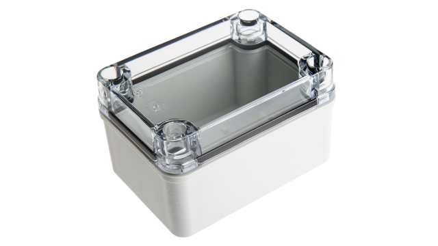 Fibox Piccolo Series Grey Transparent Lid Polycarbonate Enclosure, IP67, IP66, IK08 65 mm, 110 mm, 80 mm | PC B 65 T ENCLOSURE