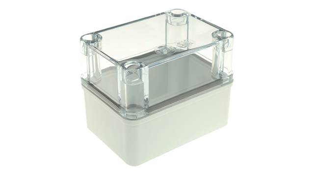 Fibox Piccolo Series Grey Transparent Lid Polycarbonate Enclosure, IP66, IP67, IK08 85 mm, 110 mm, 80 mm | PC B 85 T ENCLOSURE