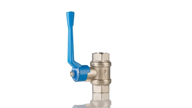 Festo Brass 2 Way, Ball Valve, Threaded, G 1/2in, 15mm, -0.95 → 30bar Operating Pressure | QH-1/2