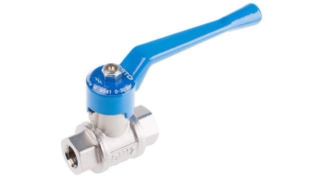 Festo Brass 2 Way, Ball Valve, Threaded, G 1/4in, 10mm, -0.95 → 30bar Operating Pressure | QH-1/4