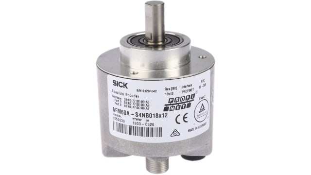SICK AFM60 Series Absolute Absolute Encoder, 262144 ppr, Solid Type, 10mm Shaft | AFM60A-S4NB018X12 / 1059039