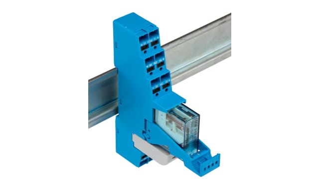 Finder 48 Series Interface Relay Module, DIN Rail Mount, 12V dc Coil, DPDT-2C/0, 2-Pole, 8A Load | 48.P5.7.012.0050SPA