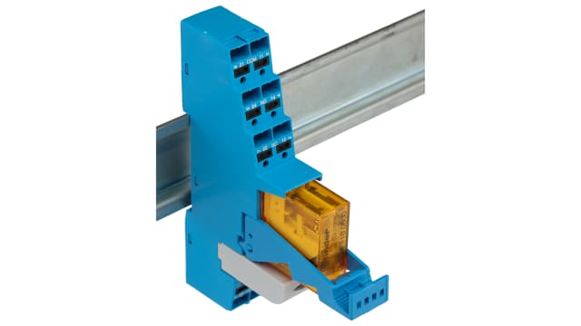 Finder 48 Series Interface Relay Module, DIN Rail Mount, 110V ac Coil, DPDT-2C/0, 2-Pole, 8A Load | 48.P5.8.110.0060SPA
