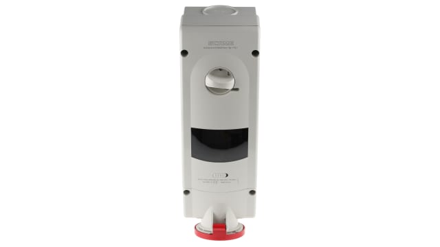 Scame Straight Switchable IP44 Industrial Interlock Socket 3+N+E, Earthing Position 6h, 32A, 400 V | 567.3287-R