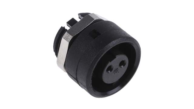 binder Circular Connector, 2 Contacts, Panel Mount, Subminiature Connector, Socket, Female, IP40, 710 Series | 09-0974-00-02