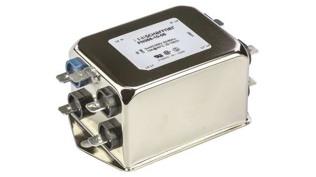 Schaffner, FN355 10 A 440V ac 400 Hz, Chassis Mount EMI Filter, Fast-On 3 Phase | FN355-10-05
