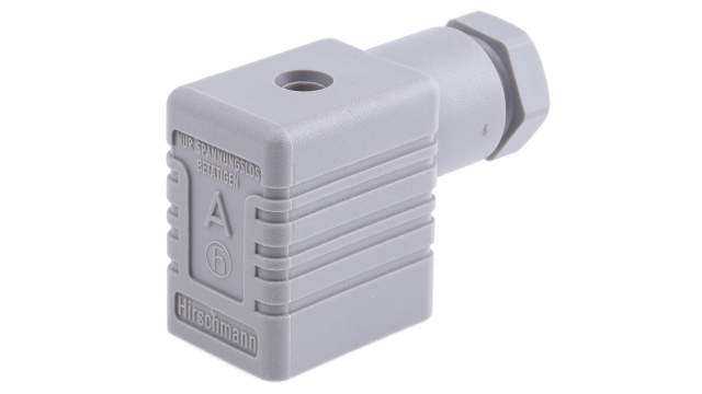 Hirschmann GMN 2P+E DIN 43650 B, Female Solenoid Valve Connector, 250 V ac/dc Voltage | 932987106 GMN 209 NJ grey