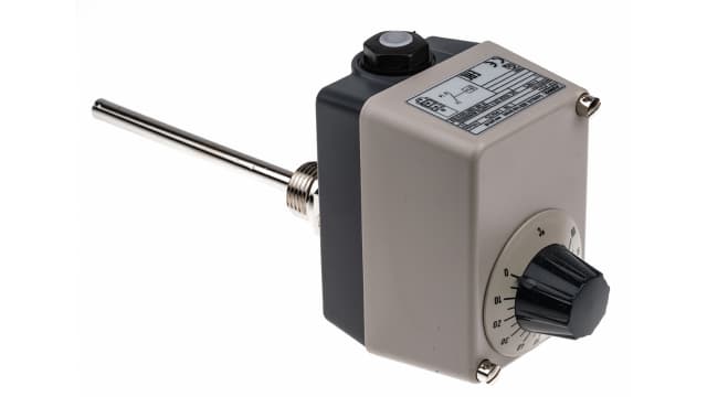 Jumo Capillary Thermostat, +100°C Max, NO/NC, Automatic Reset, Surface Mount | 603021/01-1-025-30-0-00-20-13-46-120-8-6/000