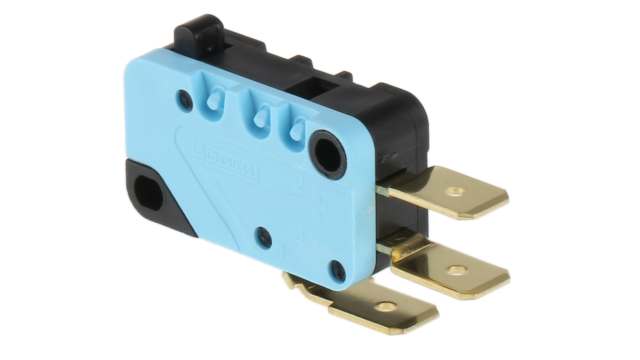 Crouzet Plunger Micro Switch, Tab Terminal, 16 A @ 250 V ac, SPDT, IP40 | 83161338