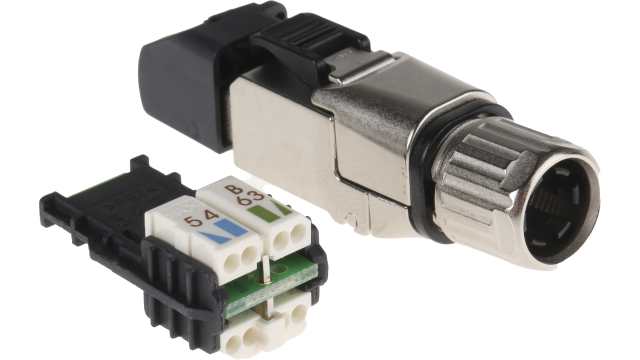 Telegartner J00026A Series RJ45 Connector Male, Cable Shielded Straight 1 Port 8 Way | J00026A5001