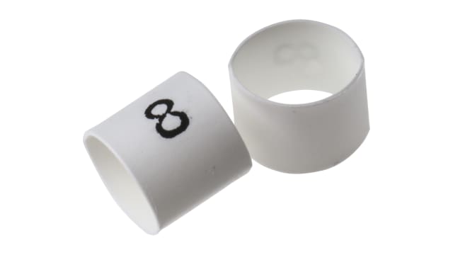 TE Connectivity TRSA Cable Marker, White, Pre-printed "B, +, 0 to 9, C, Earth, A", 6 mm Cable, 2 mm Cable, | TRSA-1019/E/1-KIT-NO.2