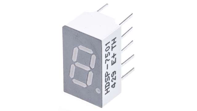 Broadcom 1 7 Segment LED Display Anode Red 5.4mcd Right Side 7.6 mm | HDSP-7501