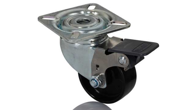 Tente Braked Swivel Castor Wheel, 40kg Capacity, 50mm Wheel | 1475POO050P40
