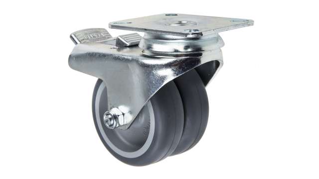 Tente Braked Swivel Castor Wheel, 80kg Capacity, 75mm Wheel | 1977PJO075P50