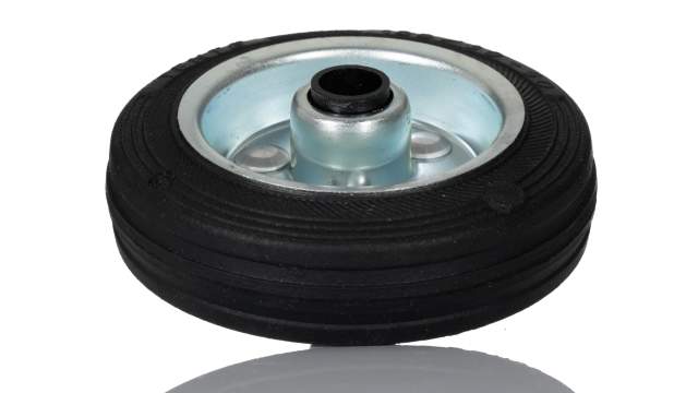Tente Black Rubber Electric Conductive, Wheels for Industrial Castors, Load Capacity Tested According EN 12532 Trolley | DVR100x30-Ø12