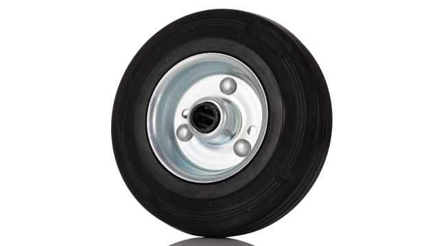 Tente Black Rubber Electric Conductive, Wheels for Industrial Castors, Load Capacity Tested According EN 12532 Trolley | DVR125x37-Ø12