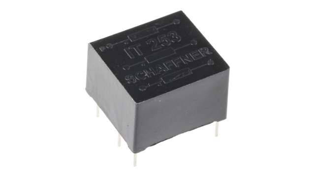 Schaffner Through Hole Pulse Transformer 1:1:1 Turns Ratio, 1.1 mH Prim. Inductance, 0.55Ω Prim. Resistance | IT253