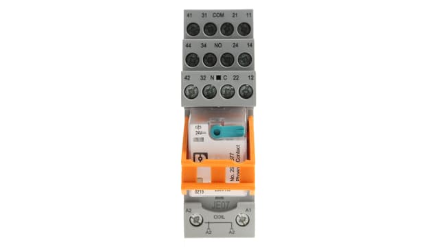 Phoenix Contact RIF-2-RSC-LDP-24DC/4X21 Series Interface Relay, DIN Rail Mount, 24V dc Coil, 4PDT, 4-Pole | 2903320