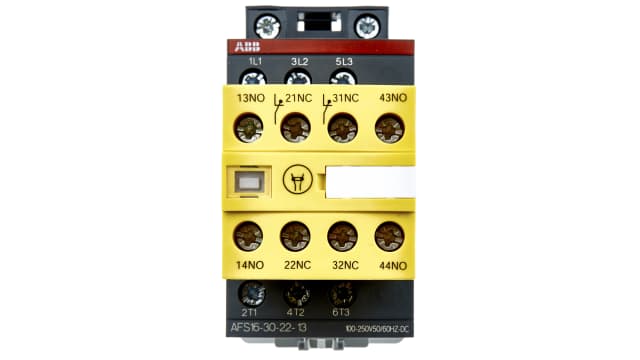 ABB Jokab AFS Contactor, 100/250 V ac/dc Coil, 3-Pole, 28 A, 9 kW 24 V, 3 NO, 600V | 1SBL157082R1322  AFS12-30-22-13