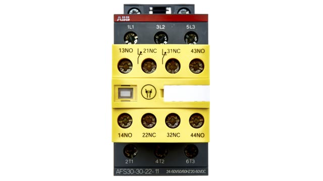 ABB Jokab AFS Contactor, 24/60 V ac Coil, 3-Pole, 50 A, 9 kW 24 V, 3 NO, 600V ac | 1SBL277082R1122  AFS30-30-22-11