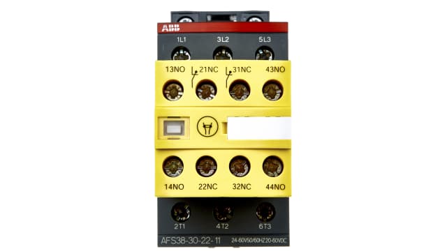 ABB Jokab AFS Contactor, 24/60 V ac Coil, 3-Pole, 50 A, 9 kW 24 V, 3 NO, 600V | 1SBL297082R1122  AFS38-30-22-11