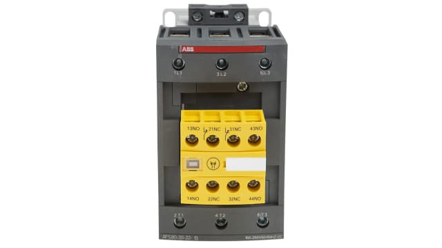 ABB Jokab AFS Contactor, 100/250 V ac/dc Coil, 3-Pole, 125 A, 45 kW 250 V, 3 NO, 600V | 1SBL397082R1322  AFS80-30-22-13