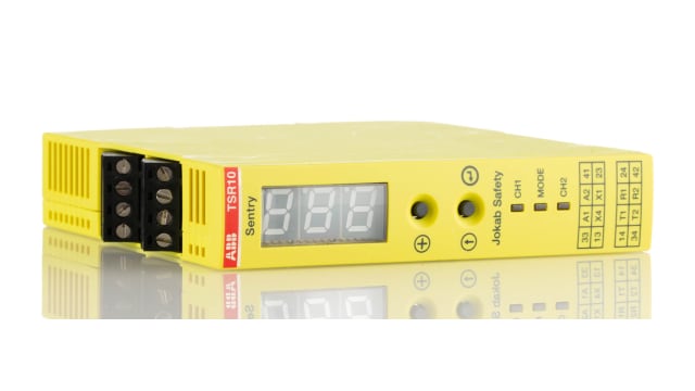 ABB Jokab Sentry TSR10 3 Auxiliary Contacts Safety Relay 24V dc, Dual-Channel 4 Safety Contacts | 2TLA010060R0000  Sentry TSR10 24VDC