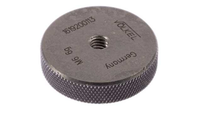 Volkel M6 x 1 Ring Ring Gauge, 1 mm Pitch Diameter | 16192