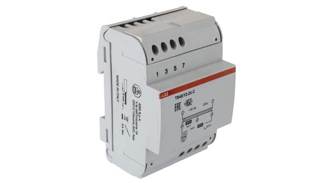 ABB 40W DIN Rail Transformer, 230V Primary, 24V Secondary | 2CSM401043R0811  TS 40/12-24 C