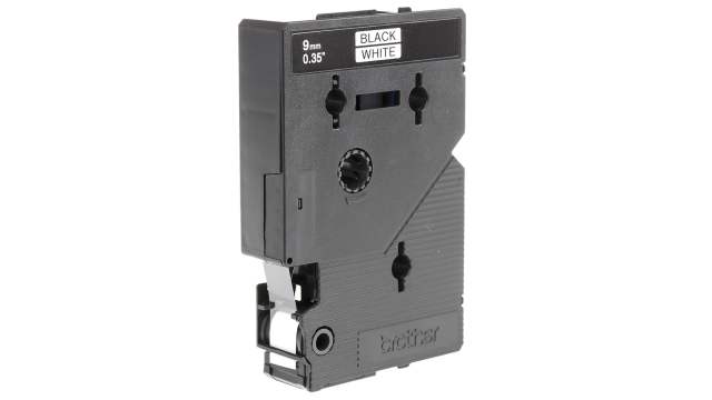 Brother Black on White Label Printer Tape, 8 m Length, 9 mm Width | TC-291