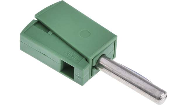 WAGO Green Male Banana Plug, 4 mm Connector, Cage Clamp Termination, 42 V, Nickel Plating | 215-411