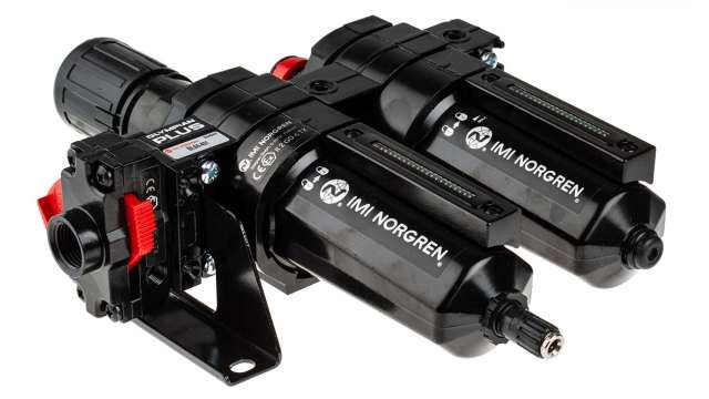 Norgren 1/2 in FRL, Automatic Drain, 40 μm Filtration Size - Yes | BL64-401