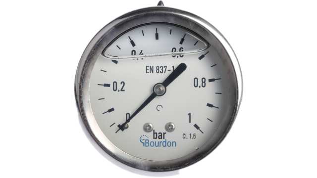 Bourdon Analogue Pressure Gauge 1bar Back Entry 63mm Outside Diameter | MIT3-F22.B15