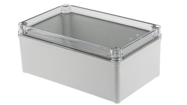 Fibox Piccolo Series Grey Transparent Lid Polycarbonate Enclosure, IP66, IP67, IK08 95 mm, 230 mm, 140 mm | PC M 95 T ENCLOSURE