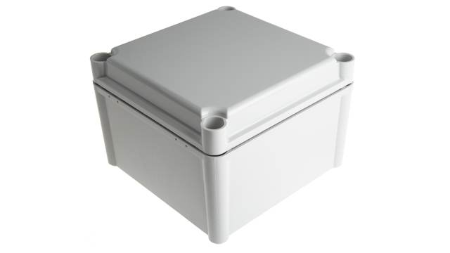Fibox SOLID PC Series Grey Grey Lid Polycarbonate Enclosure, IP67, IK08 130 mm, 188 mm, 188 mm | PC 1919 13 G ENCLOSURE