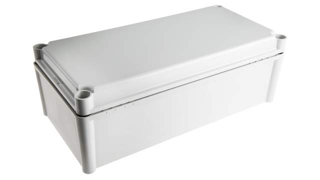 Fibox SOLID PC Series Grey Grey Lid Polycarbonate Enclosure, IP67, IK09, IK08 130 mm, 378 mm, 188 mm | PC 3819 13 G ENCLOSURE