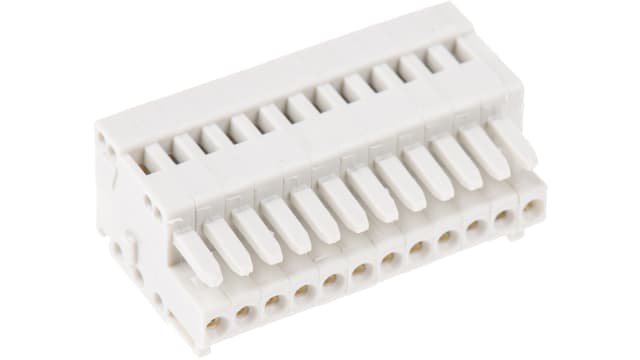 WAGO, 2.5mm Pitch, 733, 12 Way, , Pluggable Terminal Block, Plug, Cable Mount, Cage Clamp Termination, 733-112 | 733-112