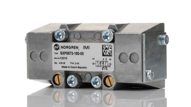 Norgren 5/2 Pneumatic Solenoid Valve - Pilot/Pilot SXP Series, SXP0573-180-00B | SXP0573-180-00B